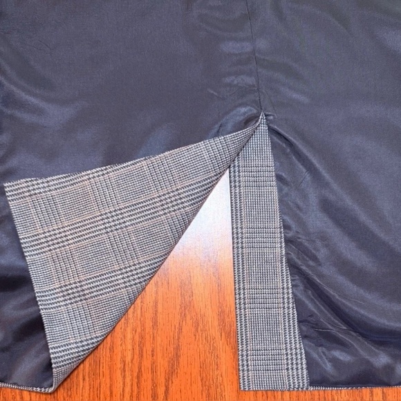 Oscar De La Renta Silk Blazer Mens Size 43 Brown Sport Coat Jacket Houndstooth - Picture 10 of 10